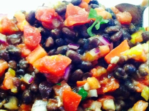 black bean and mango salsa